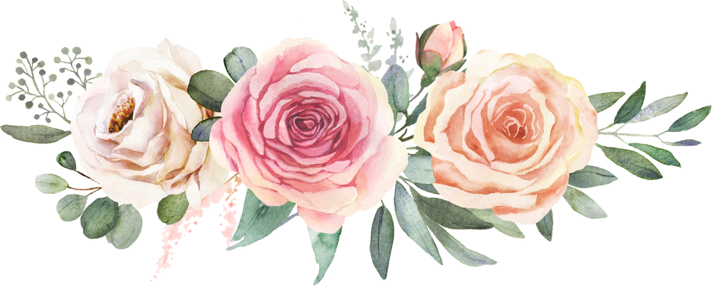 Roses Watercolor Illustration 