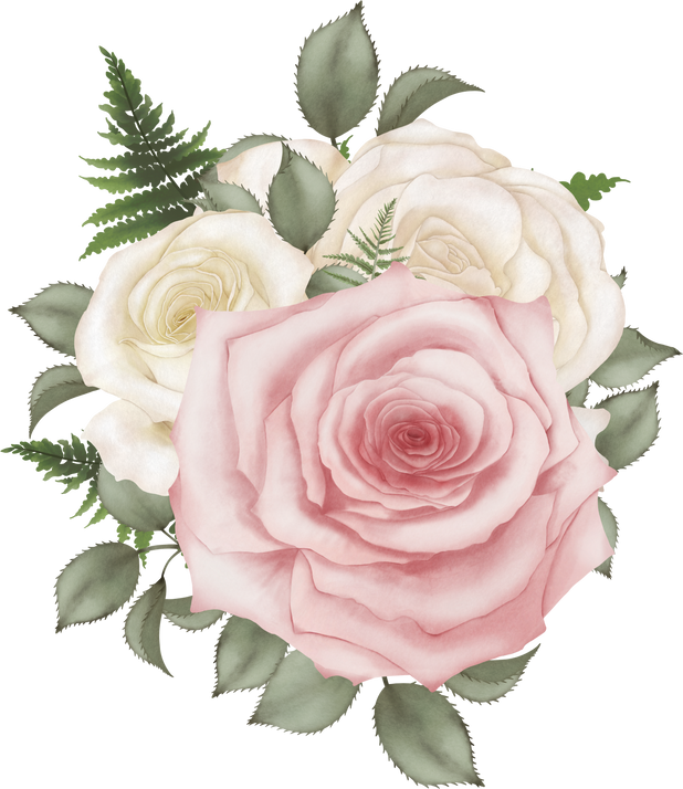 Pink Roses Illustration